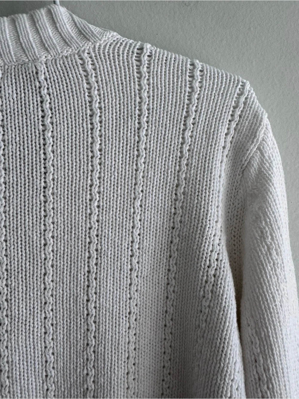 Vintage Classic Elements Chunky Knit White Cardigan Women’s Small or Girls Large